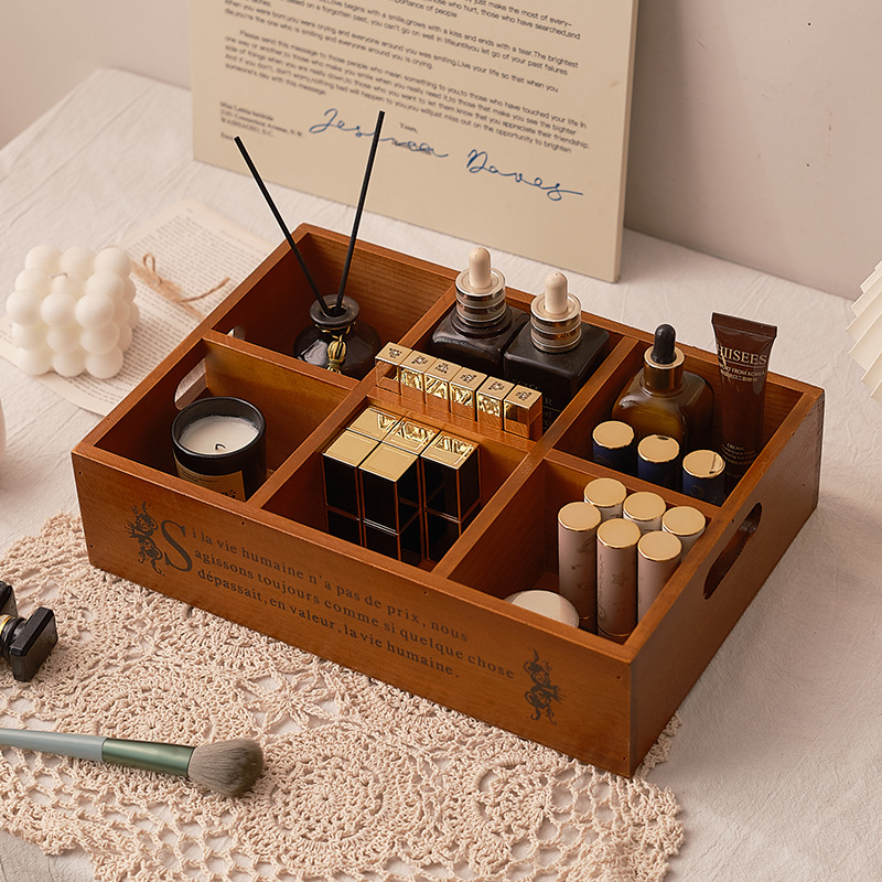 Zakka retro wooden portable si - đánh giá và giá Storage