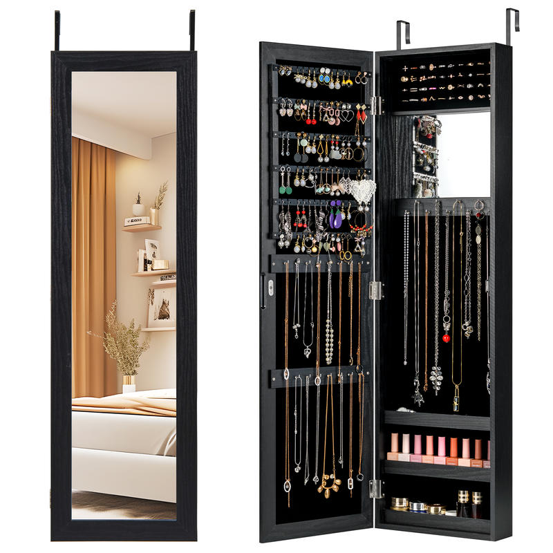Locked Jewelry Armoire, Wall M - đánh giá và giá Full Length Mirror Jewelry Armoire