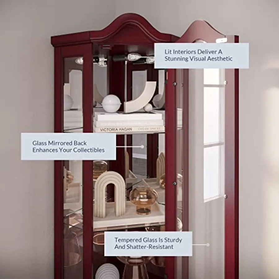 Lighted Corner Display Curved  - đánh giá và giá Storage