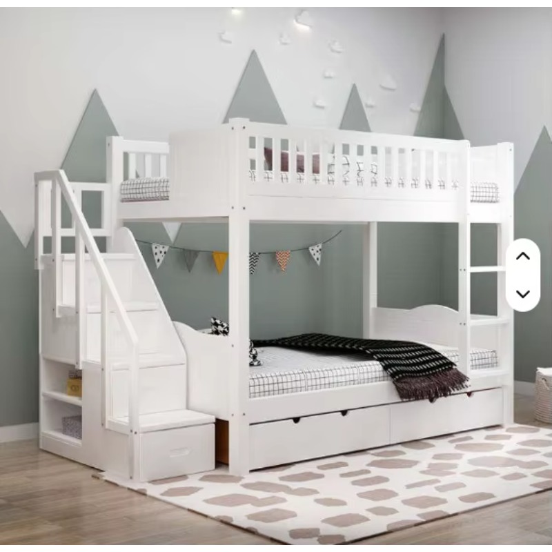Hot Sell Furniture Double Bed  - đánh giá và giá Bunk Bed With Stairs And Slide