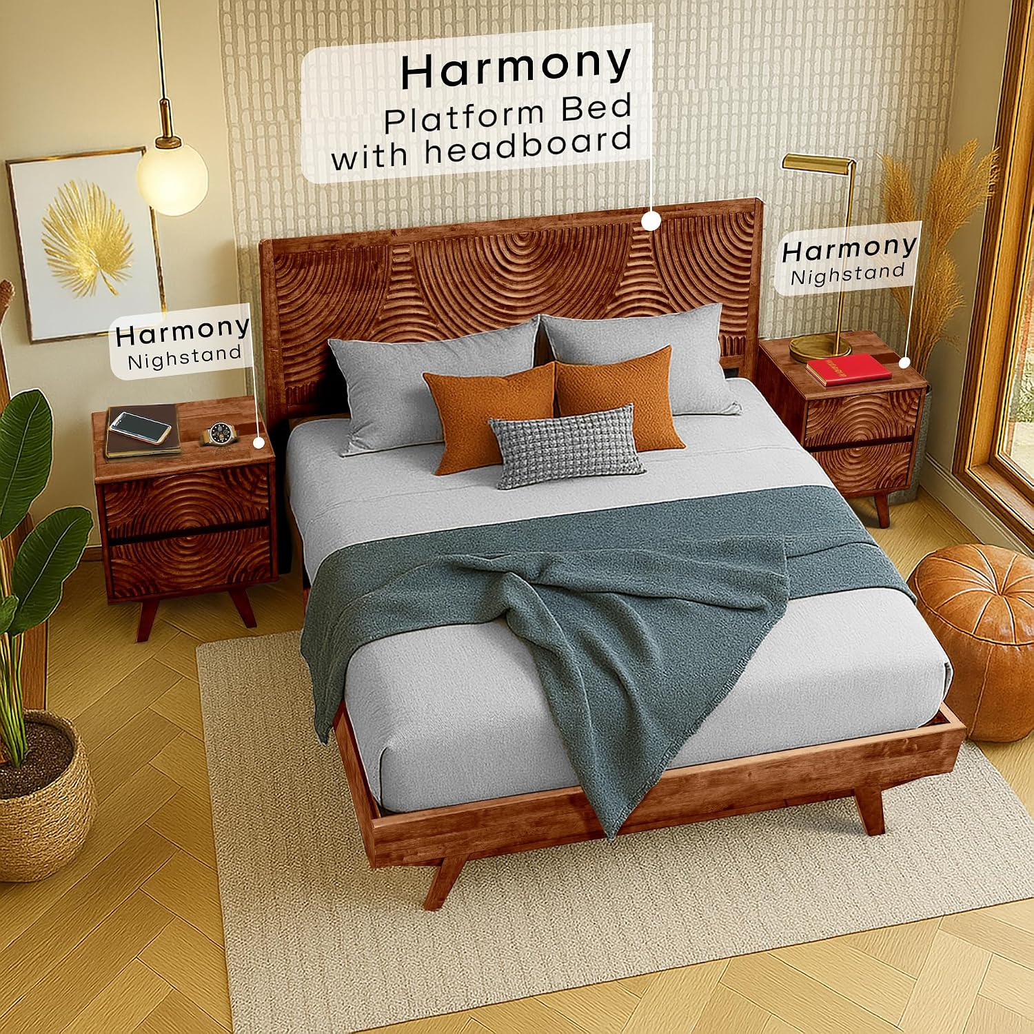 Acacia Solid Wood Nightstand w - đánh giá và giá Solid Wood Nightstand 2 Drawers
