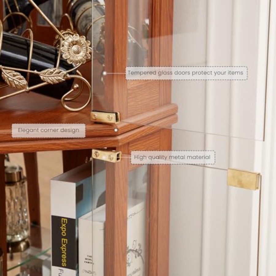 Corner curio cabinet for livin - đánh giá và giá Storage