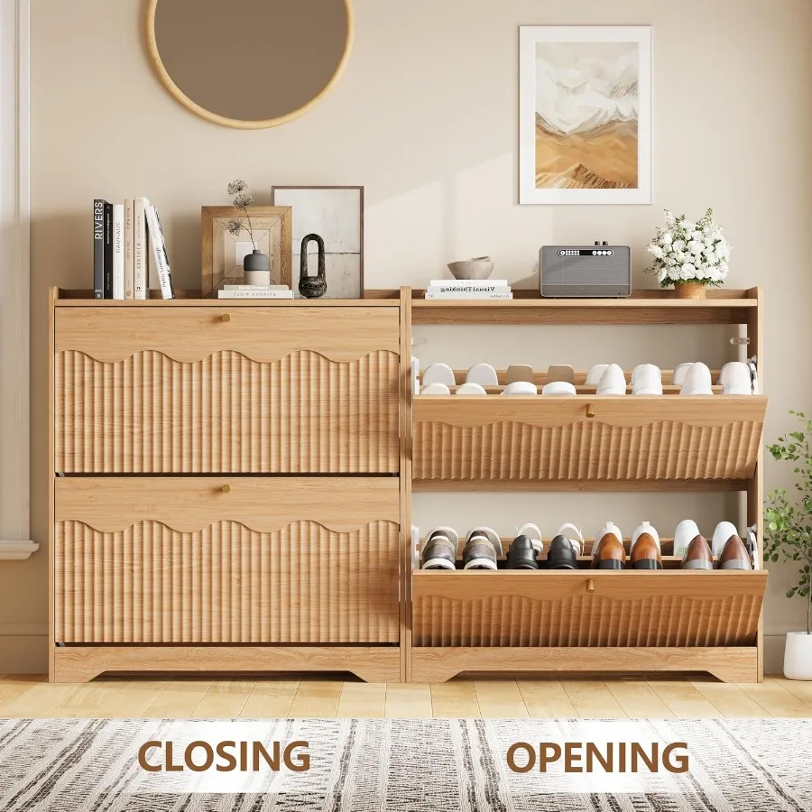 Shoe Storage Cabinet with and  - đánh giá và giá Shoe Rack Cabinet Narrow Entryway
