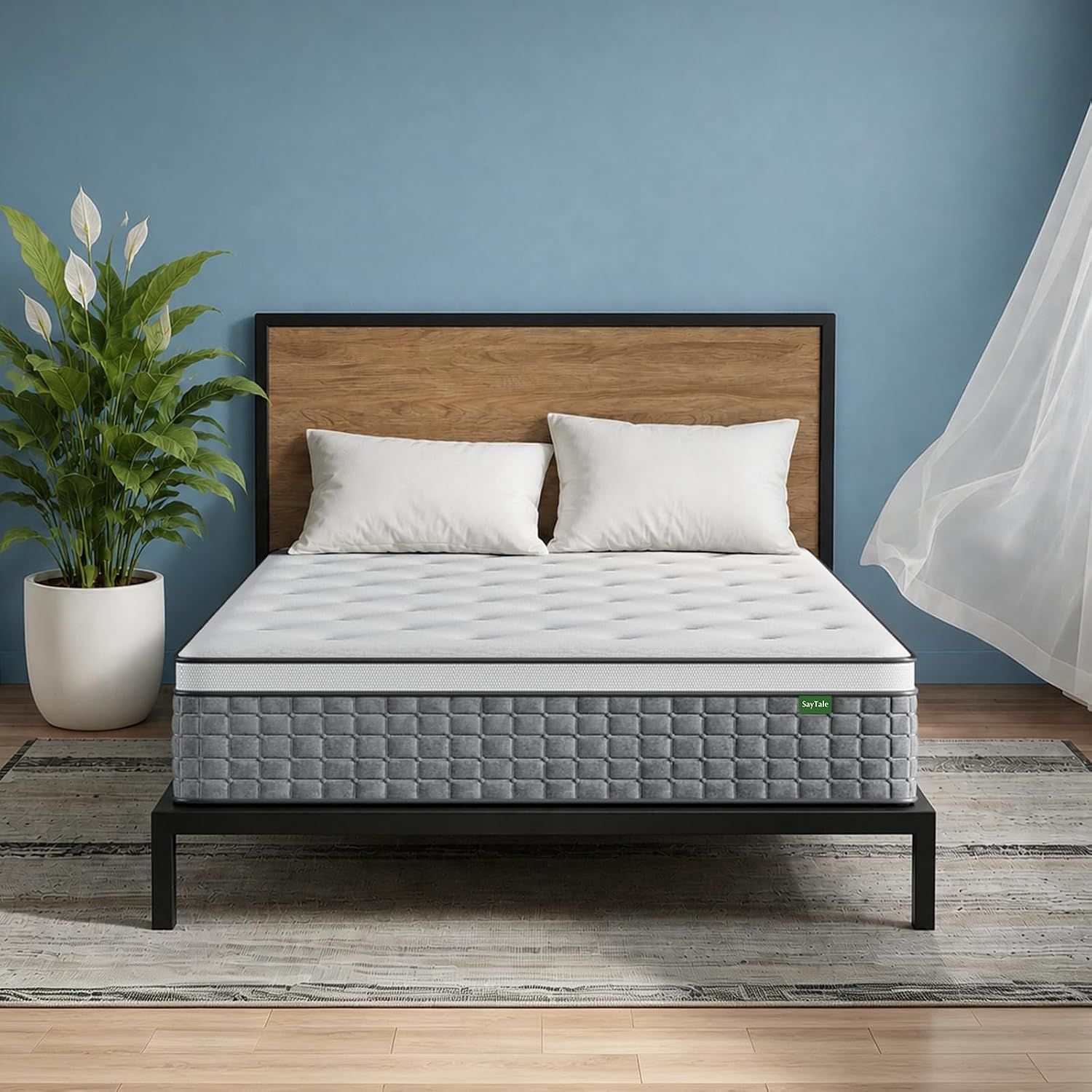 Queen Mattress,12 Inch Hybrid  - đánh giá và giá Memory Foam Mattress In A Box Queen